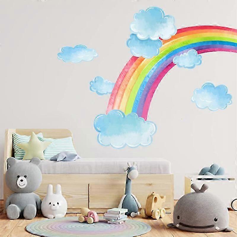 1pc Wall Decals Large Rainbow Clouds