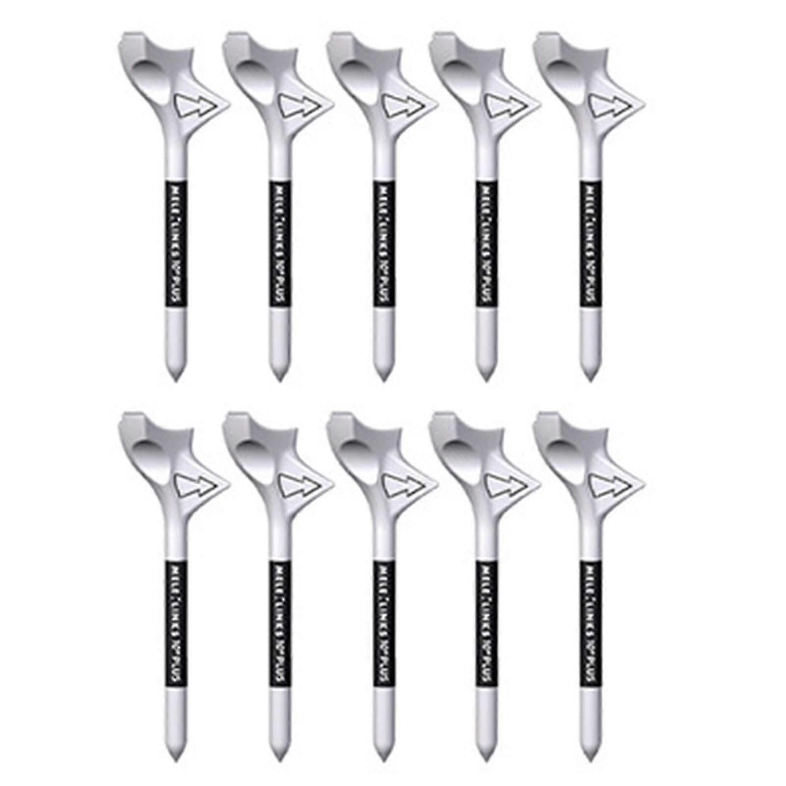 10pcs Golf Tees Wear Resistant Portable Oblique Insertion Decrease Friction Professional Increase Distance Compact 10 Degrees Golf Ball Tees G