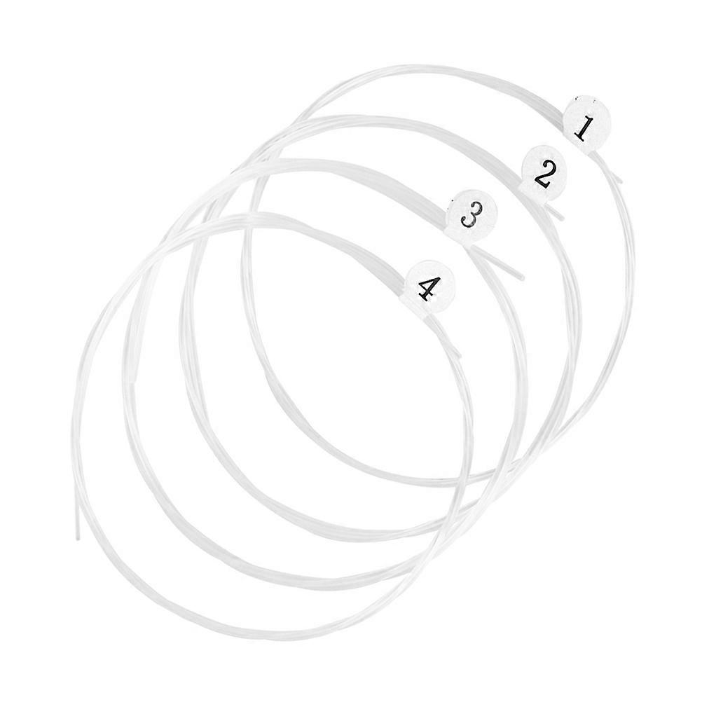 4Pcs Transparent Ukulele String Replacement Ukulele Nylon String Lasting Ukulele Music Wire