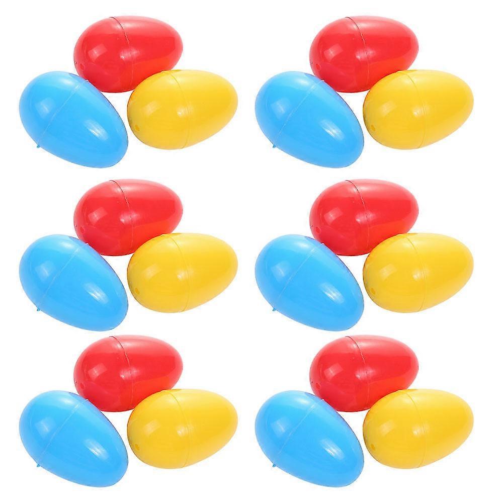 50Pcs Plastic Easter Eggs Empty Easter Eggs Gift Wrapping Eggshells Random Color