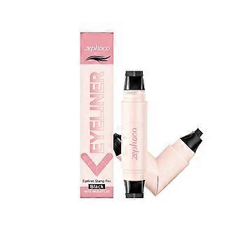 Le stylo eyeliner double embout waterproof Zephoco noir ne nécessite pas d'encre. Facile à appliquer, même pour les débutants, il ne bave pas.