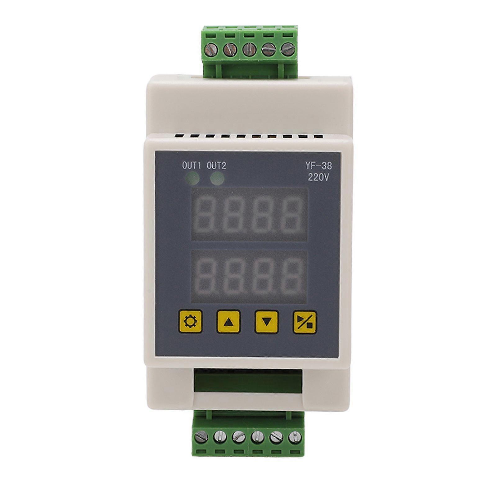 Timer Module 2 Channel Accurate LCD Screen ABS Delay Module White DC 7?27V AC 220V