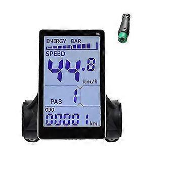 M5 sähköpyörän LCD-näyttömittari 24v 36v 48v 60v sähköskootterin LCD-paneeli Mountain Electricille