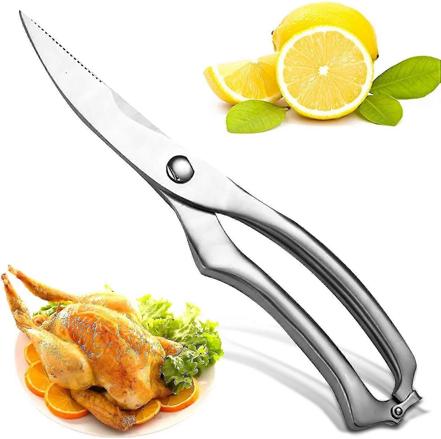 Multifunction Kitchen Scissors, Stainless Sharp Professional Poultry Scissors Kitchen Scissors, For Cutting Chicken, Fish, Meat, Bones, Vegetables