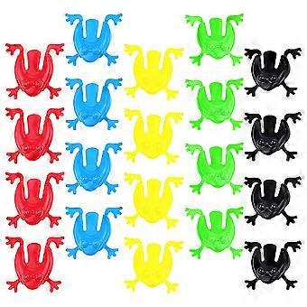 Plastic Frogs Toys Jumping Frog Toy for Party 100Pcs Assorted Color Frogs