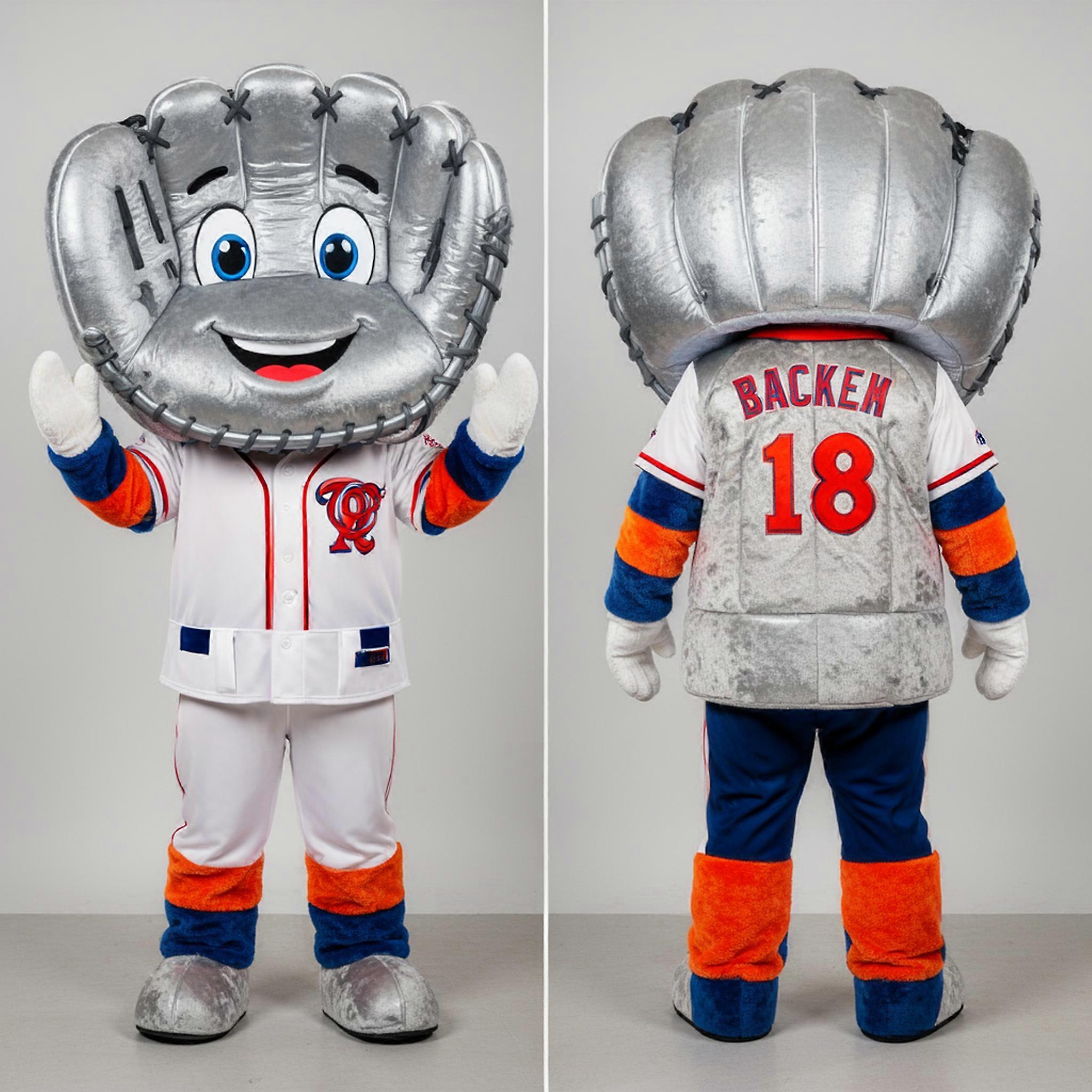 MASTICOT Denim Blue Baseball Glove Mascot