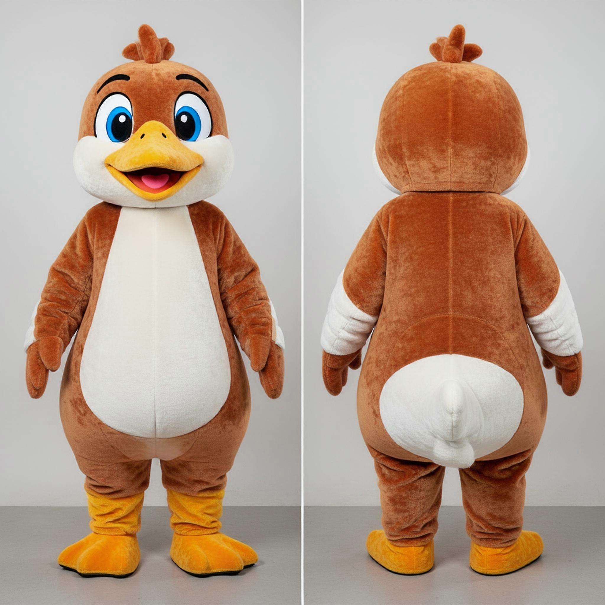 MASTICOT Rust Cartoon Goose Mascot