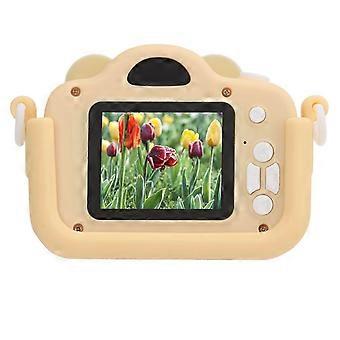 Beige mini digitale camera voor kinderen, 2 inch scherm, 2 MP HD cartoon videorecorder speelgoed - voedselveilig ABS, 600 mAh
