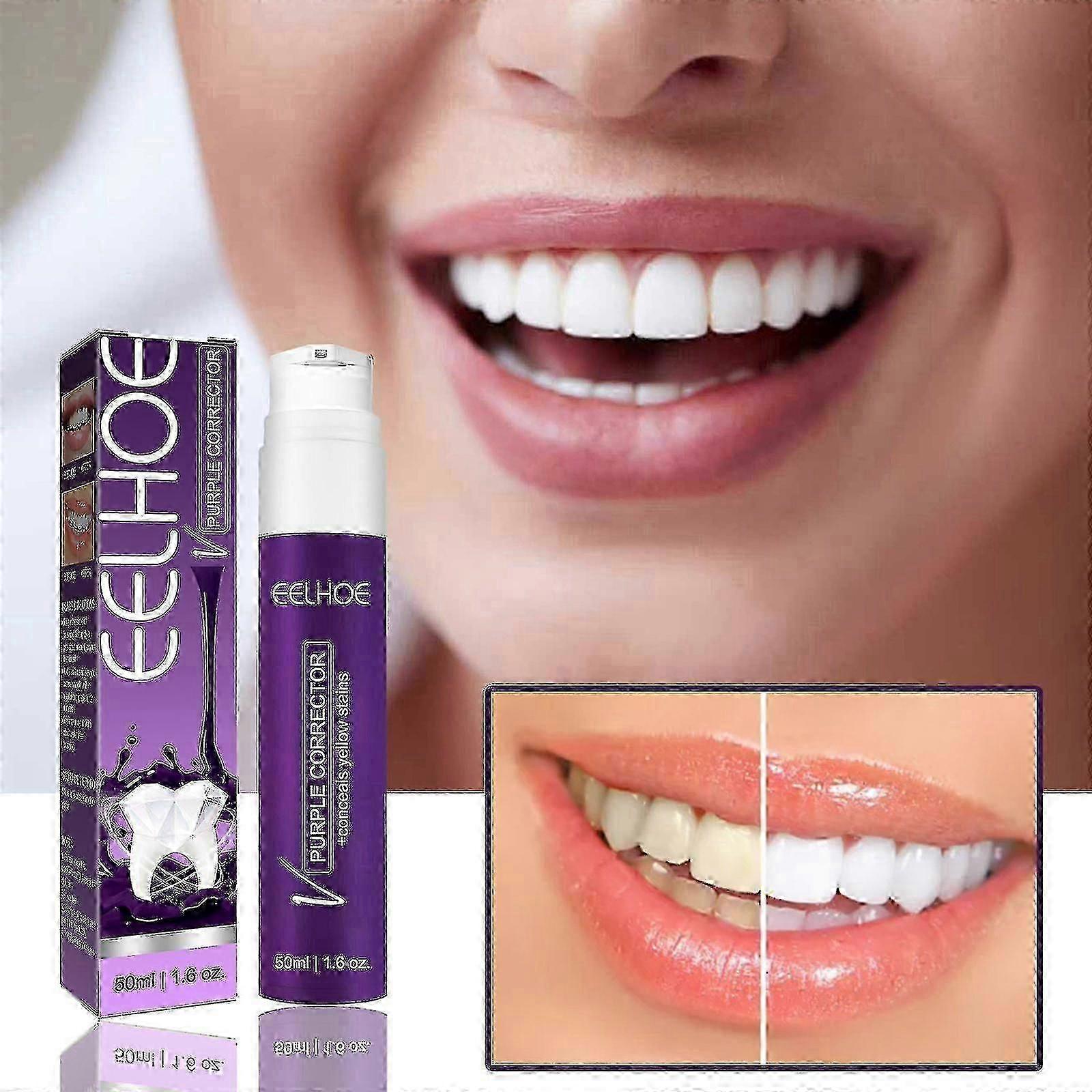 V34 Blanqueador de dientes morado