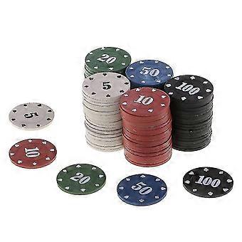 100pcs Round Plastic Chips Casino Poker Card Game Baccarat Counting Accessories Dice Entertainment Chip 5/10/20/50/100