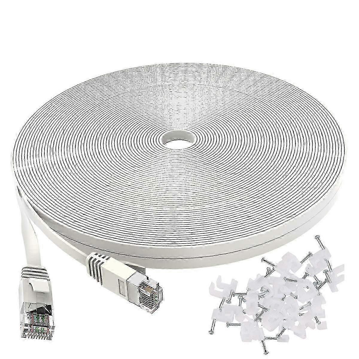 50 Ft Flat Cat6 Network Cable