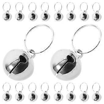 Silver Bells Christmas Tree Bells for Hanging 96Pcs Pet Decoration