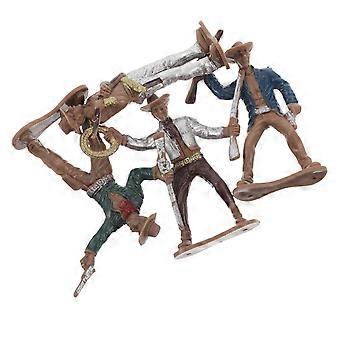 Western Cowboy Figurine for Decor 16Pcs Miniature Cowboy Statues
