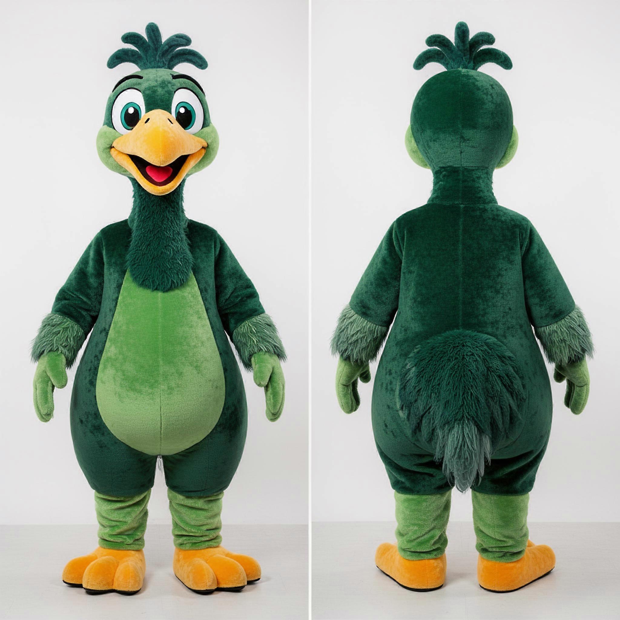 MASTICOT Forest Green Cuddly Emu Mascot