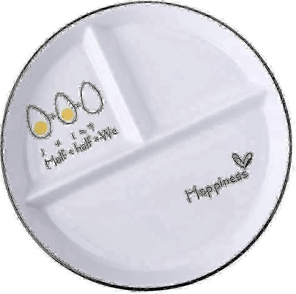 Durable Ceramic Divided Plate - Oven-Safe Sectioned Dish compatible with Meal Prep