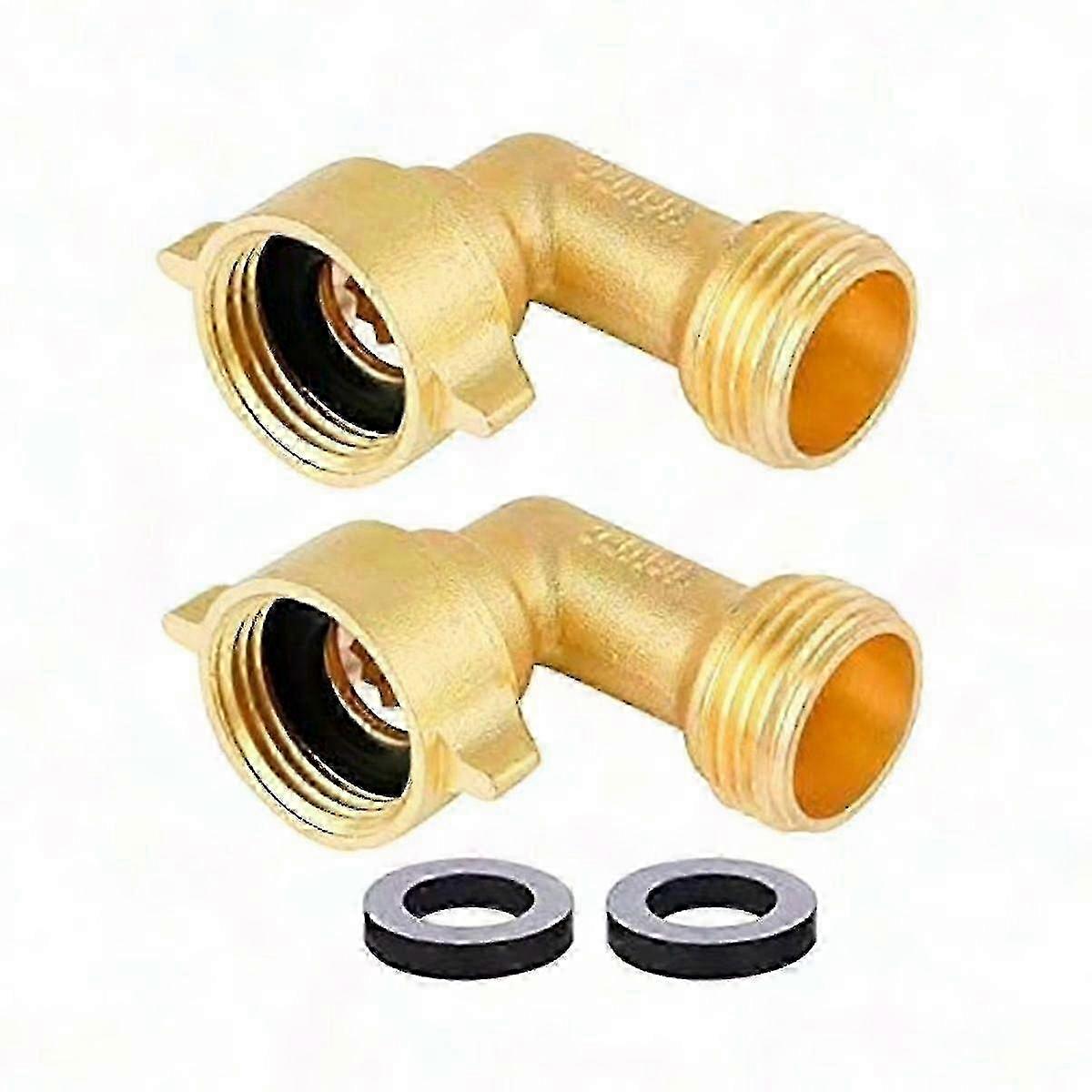 90-Degree Solid Brass Hose Fitting