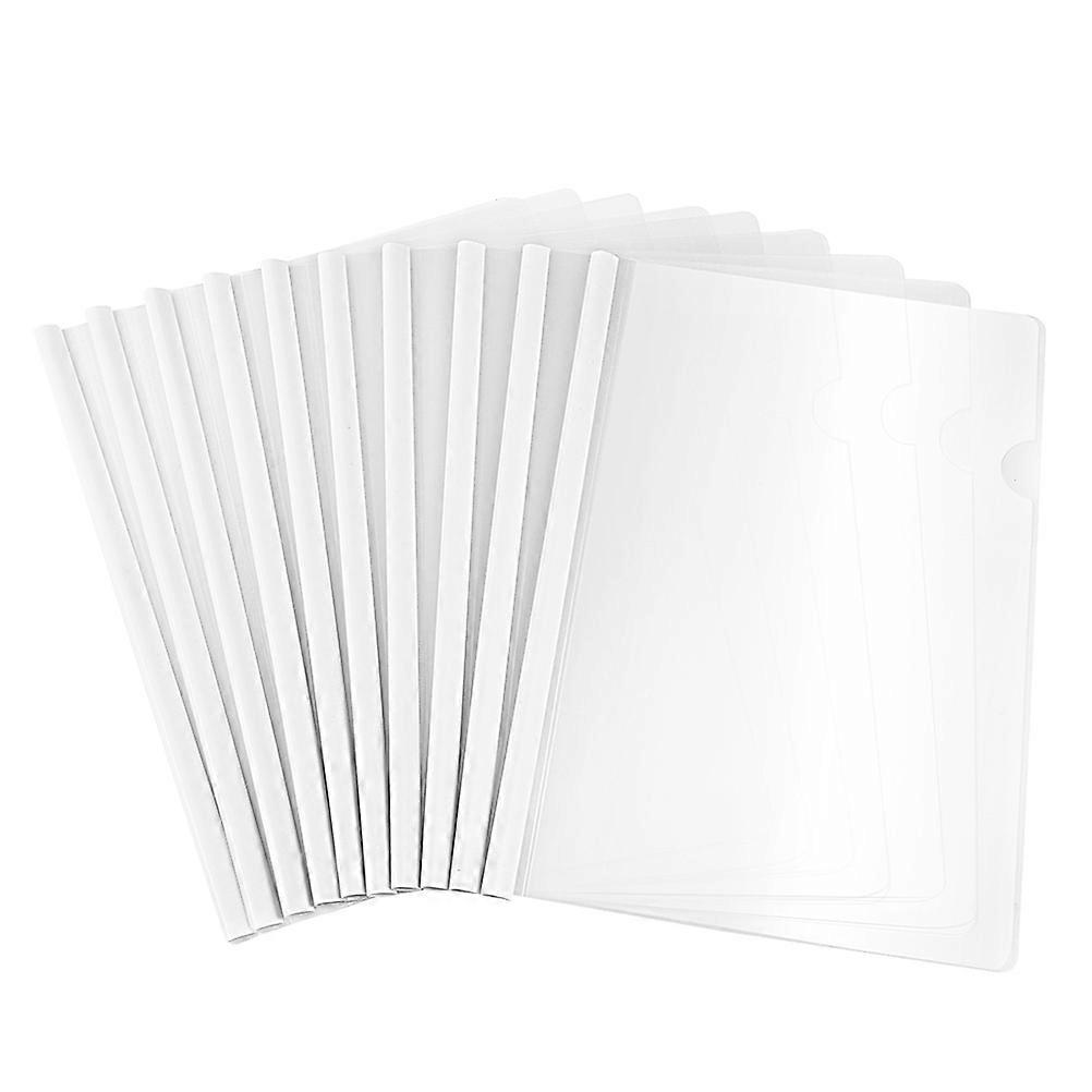 File Folder Sliding Bar for Organizing A4 Reports 20Pcs White