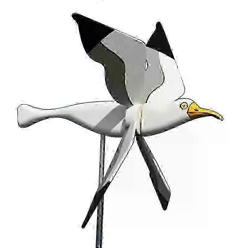 Unique Seagull Windmill Crafted Decor for Outdoor Display