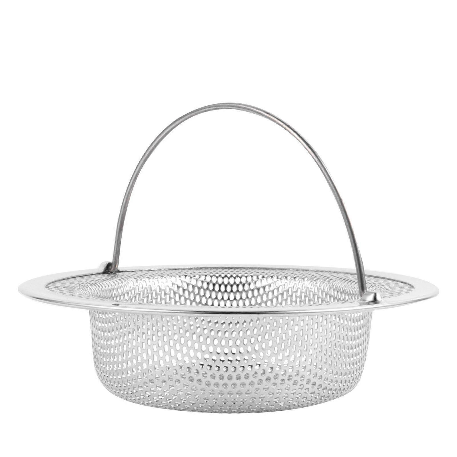 Silver Sink Drain Strainer for Bathroom Use with Anti-Clogging Function