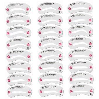 Eyebrow Stencil Kit with 24 Styles Reusable Templates for Easy Precise Shaping and Beginner Use