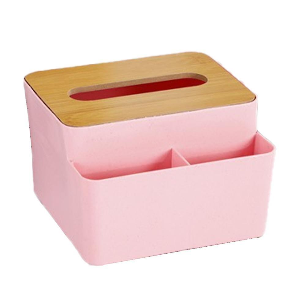 multifunksjons vev boks med fjernkontroll arrangør bambus lokk