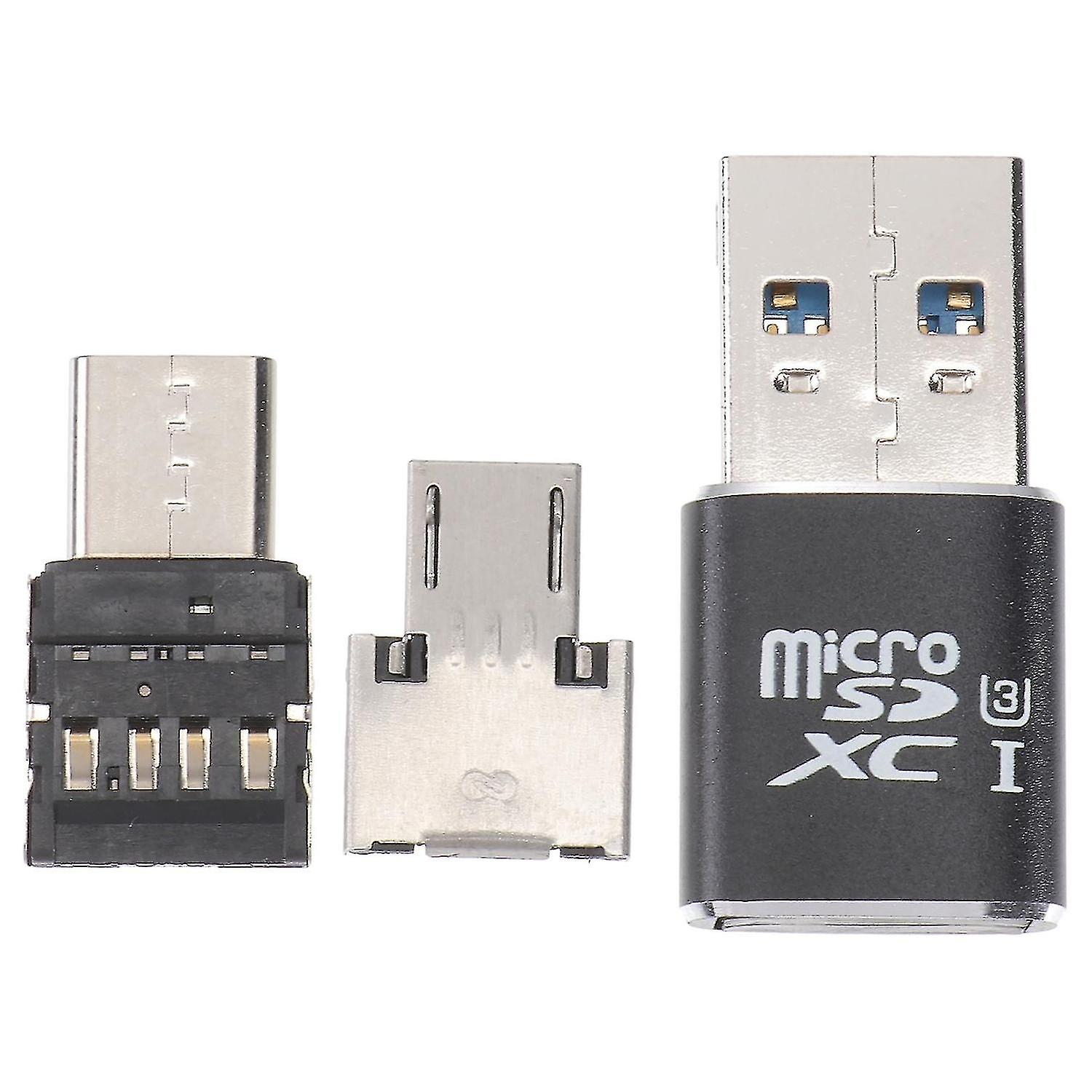 3 In 1 Reader Type-c Micro Usb 3.0 Mini Otg For Android Phones Devices (rose Golden)