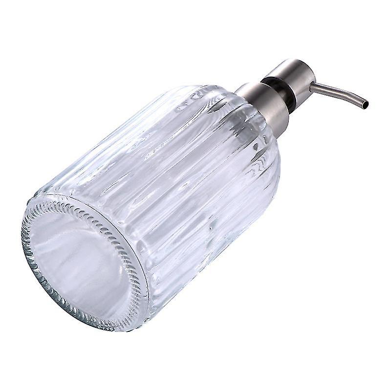 18.5X7.5cm Transpanrent Soap & Lotion Dispensers 1pc 400ml Glass Shampoo Bottle Shower Gel Bottles P