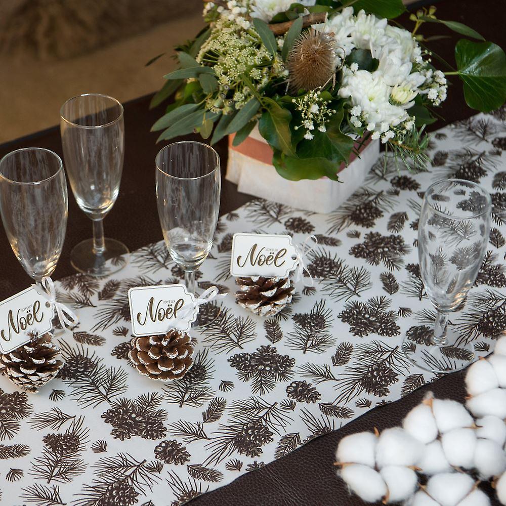 Winter Pine Cone Table Runner | Luxury Festive Decoration 3m