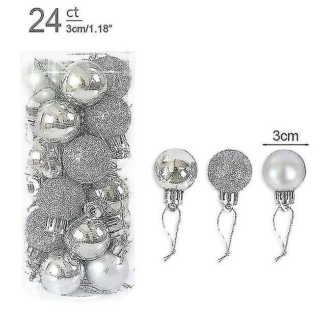 زينة عيد الميلاد دلو مطلي بالكهرباء البلاستيك عيد الميلاد الكرة مجموعة شجرة عيد الميلاد الديكور Pendan