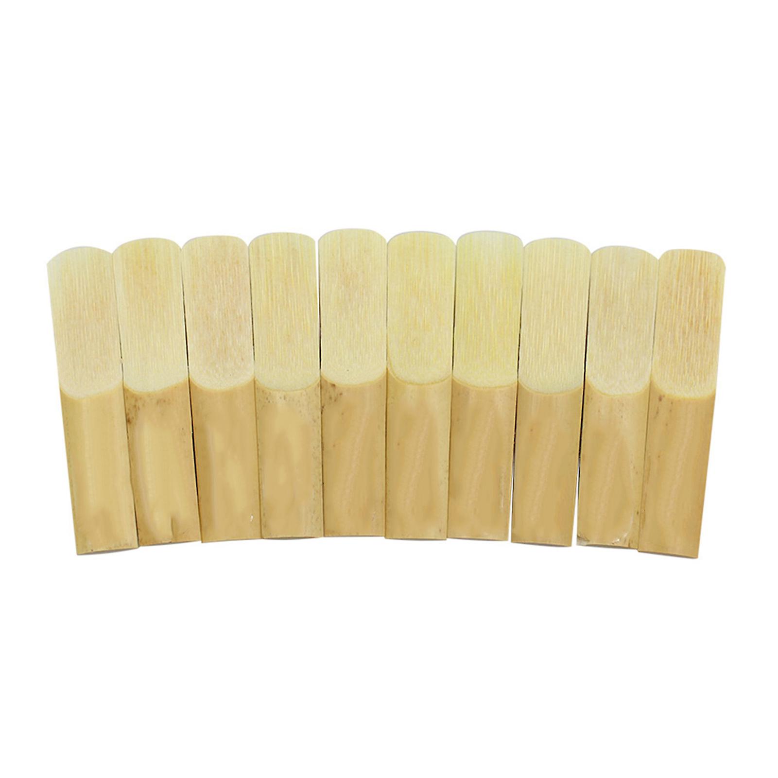 LADE 10Pcs Bamboo Reeds Strength 2.5 for Alto bE Sax Saxophone Replacement Accessory