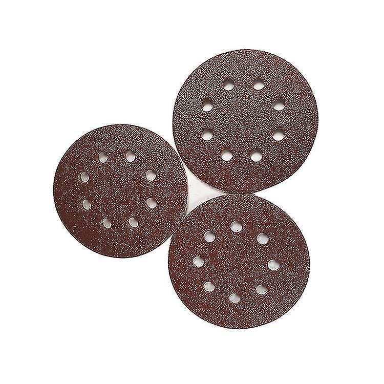 50pcs 5" 8-hole Hook And Loop Sanding Discs 180/240 Assorted Grits Sandpaper