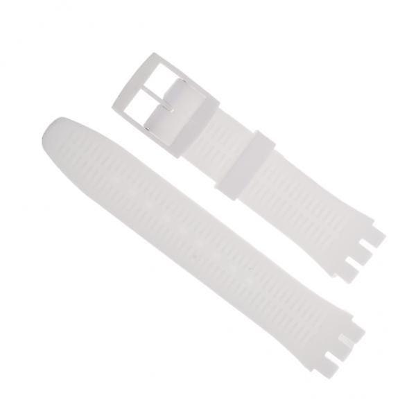 3x19mm Silicone Rubber Replacement Watch Bands Waterproof White