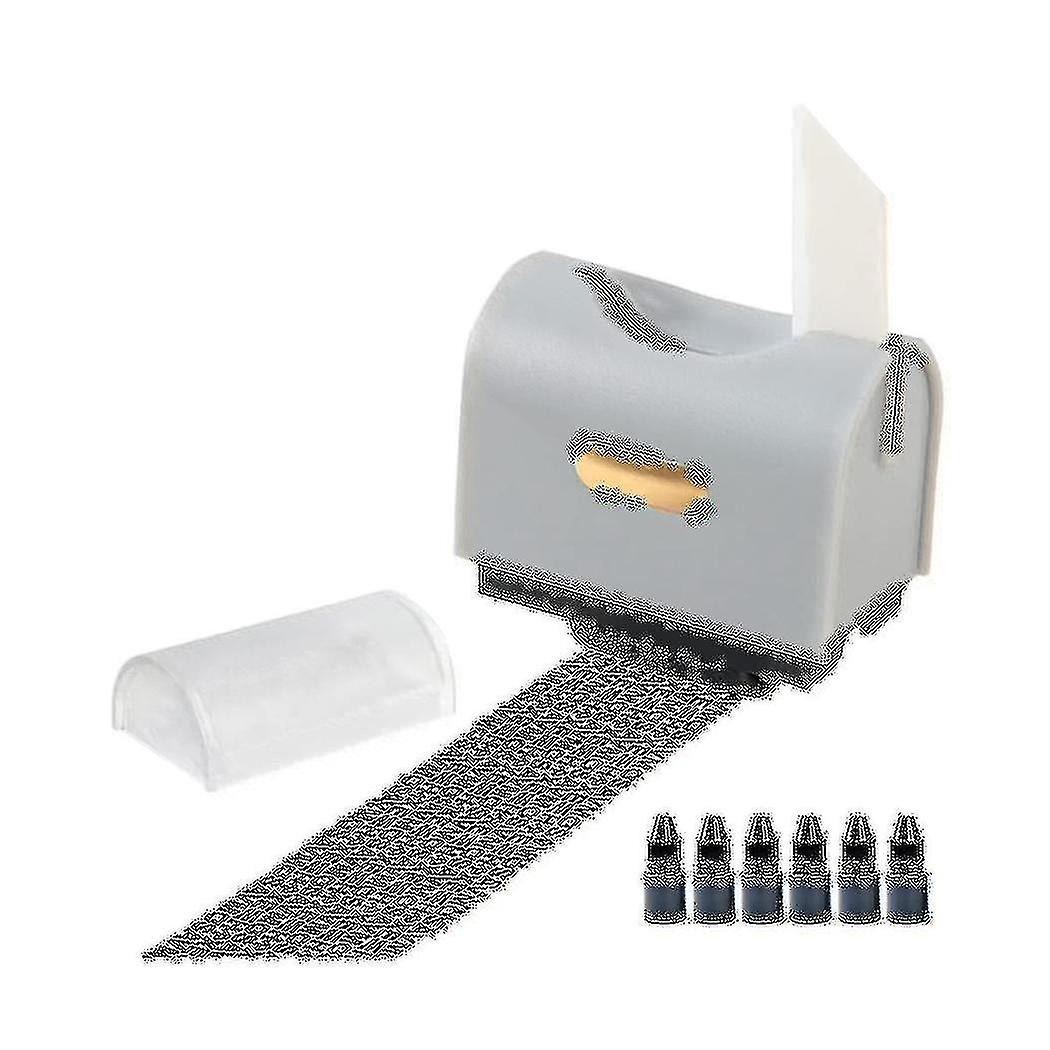 3-in-1 Confidential Roller Stamp With Retractable Ceramic Blade 3pack Refill Inks, Personal Blockou