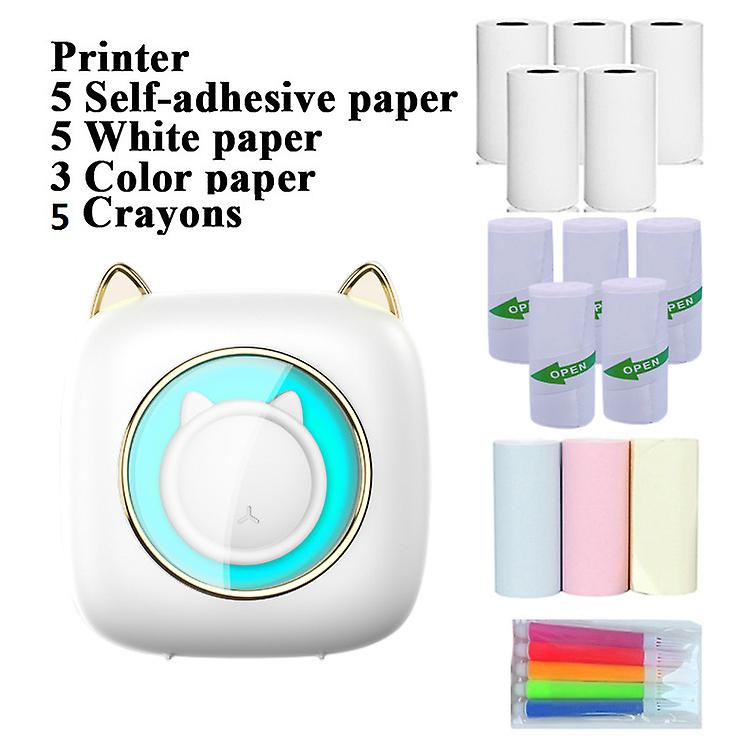 Mini Pocket Sticker Printer-bluetooth Pocket Thermal Printer- Compatible With Ios&android, Receipt Mobile Sticker Printer For Journal, Notes, Memo, Ph