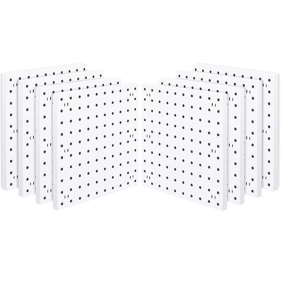 8 Pegboard Wall Manager Panels, White Pegboard Wall Installation,pegboard For Process Room And Gara