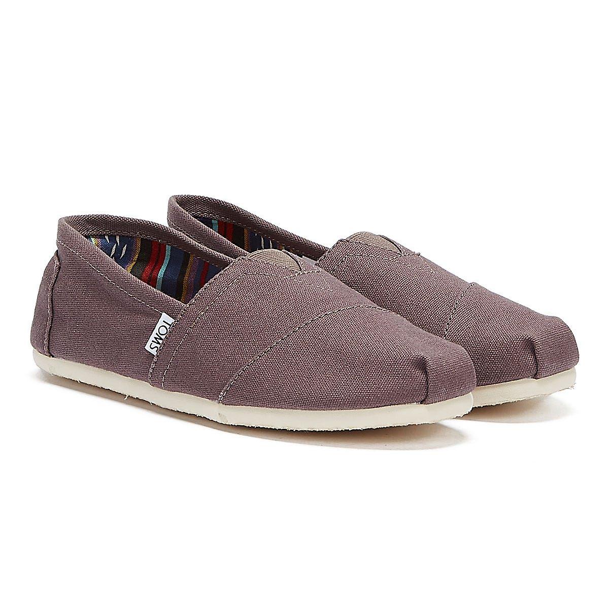 TOMS Mens Ash Canvas Classic Espadrilles - (Brown)