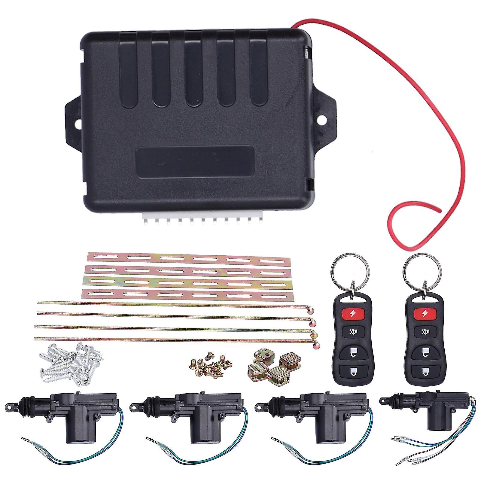 Auto Remote Control Central Lock Actuator Kit Keyless Entry System 12v W/led Indicator