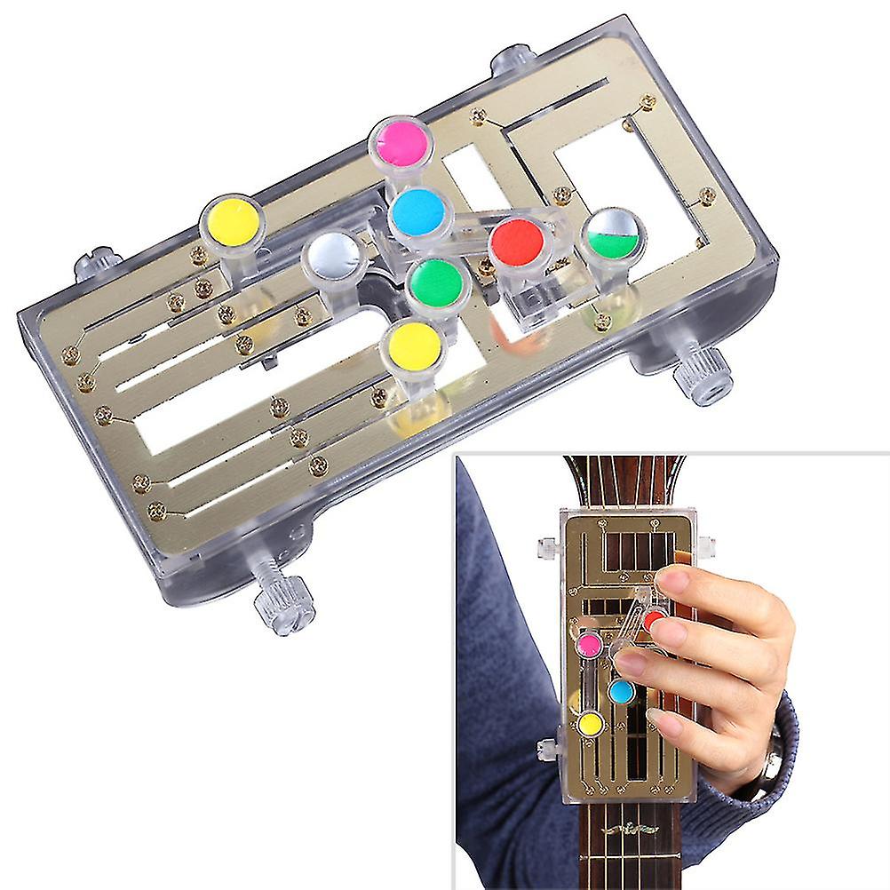 Guitar Chord Practice Tool with 6 Universal Chords Guitar Learning System Teaching Aid for Beginners and Students