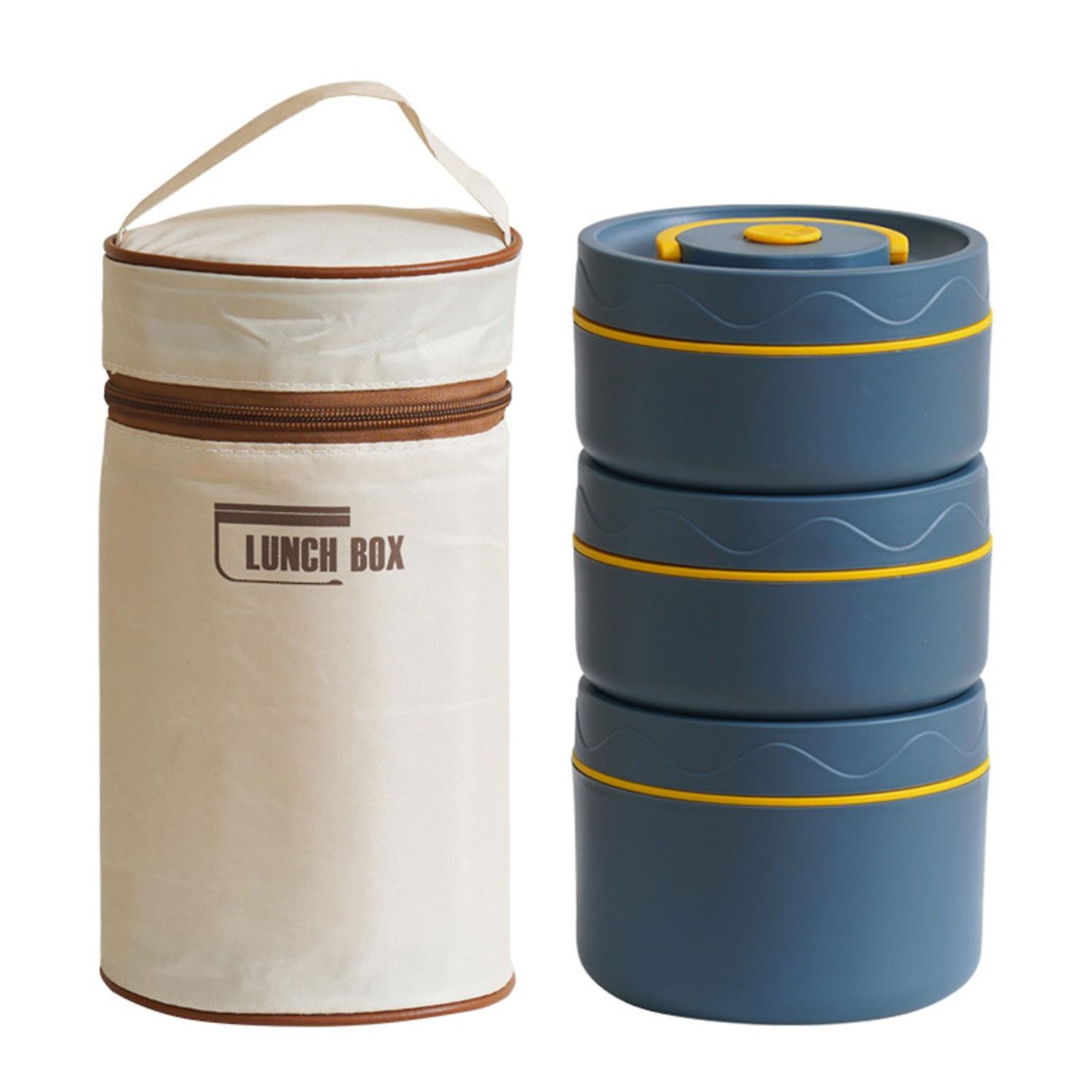 1/2/3/4Pcs 420ml/550ml Lunch Box Round Shape Sealing Rubber Ring Leak Proof 3H Time Food Storage Ins