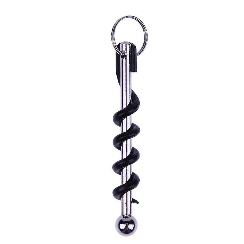 2 PCS Outdoor Creative Corkscrew Pocket Red Wine Tool Key Ring