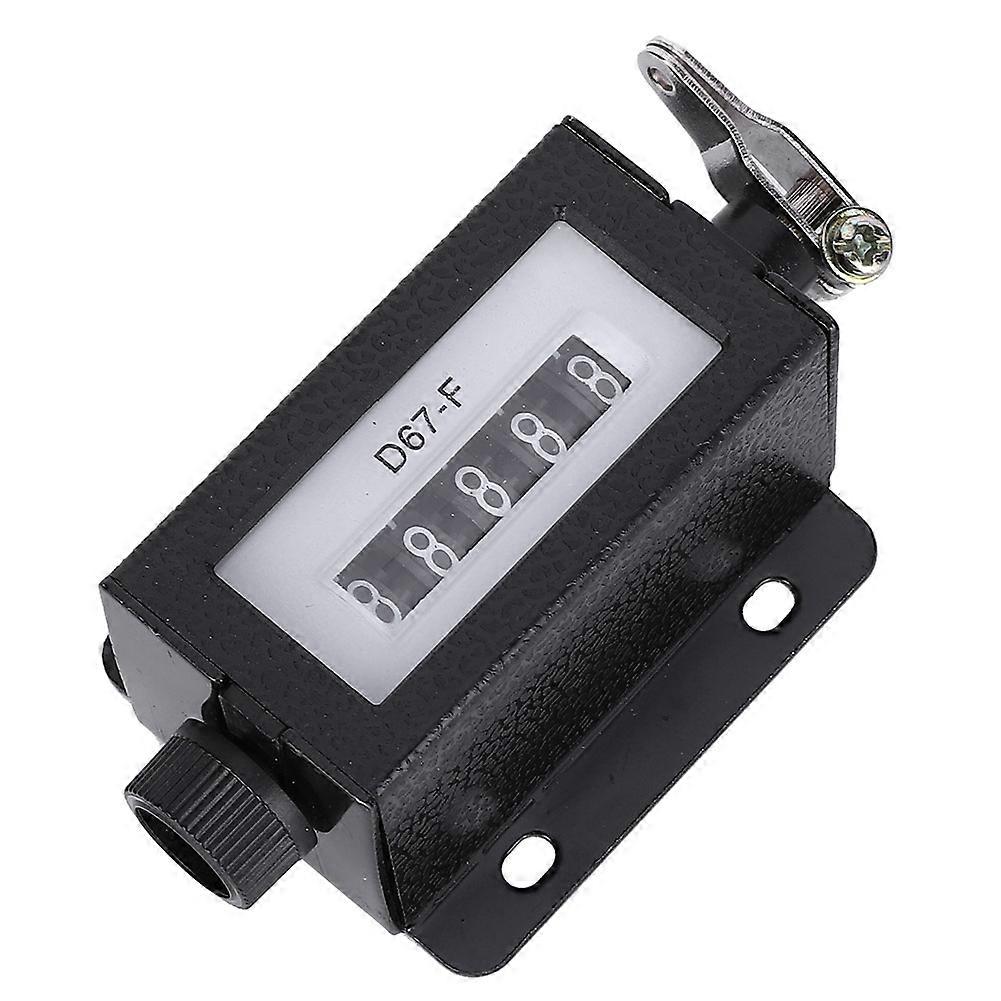 Mechanical 5-Digit Resettable Pull Count Counter 0-99999 Black