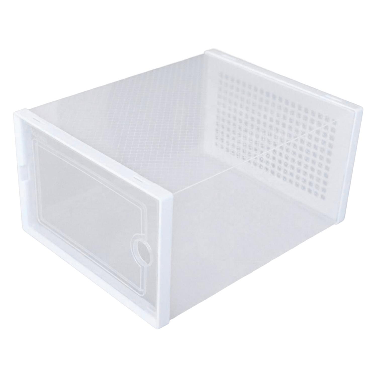 Clear Stackable Shoe Box Organize Maximize Storage Space Transparent Shoes Container