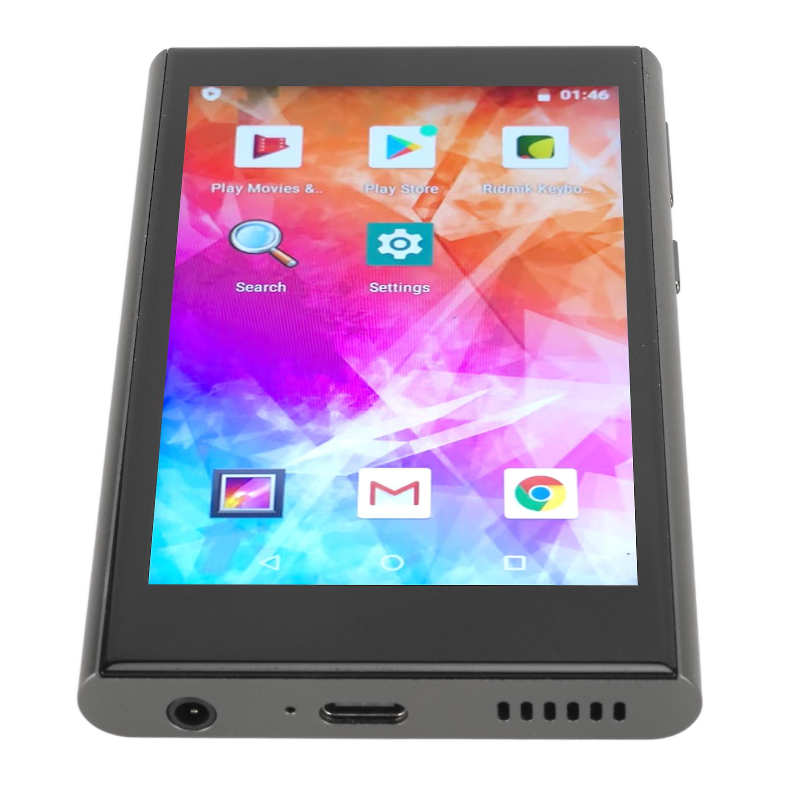 MP4 Player Multifunction 4.0 Inch IPS HD Touch Screen Lossless HiFi Music Player with Bluetooth and WiFi for Android Iron Gray 64GB