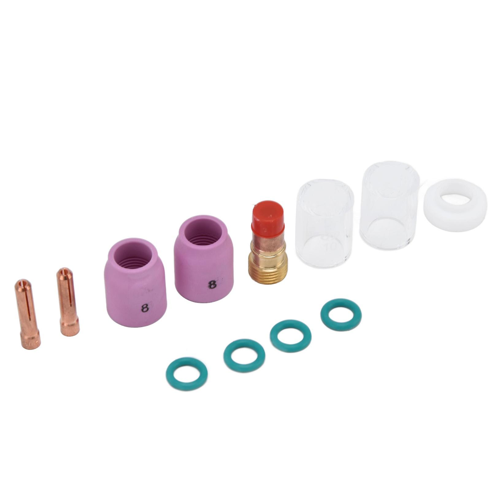 12Pcs TIG Welding Accessory Kit Gas Lens Ceramic Nozzle Set