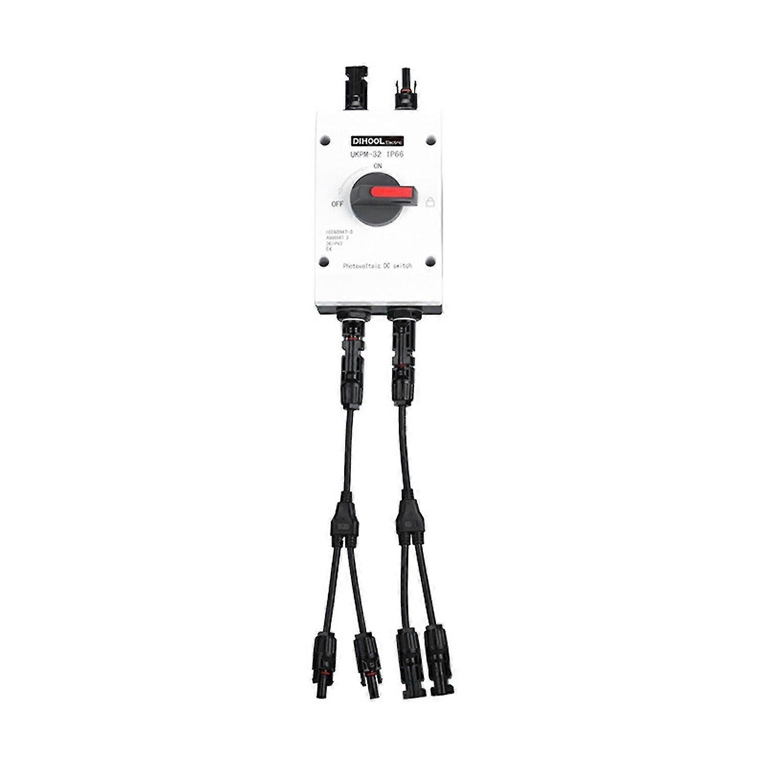 Interrupteur de commutation solaire photovoltaïque, interrupteur de déconnexion CC, interrupteur de déconnexion 32 A 1 200 V, 4 pôles