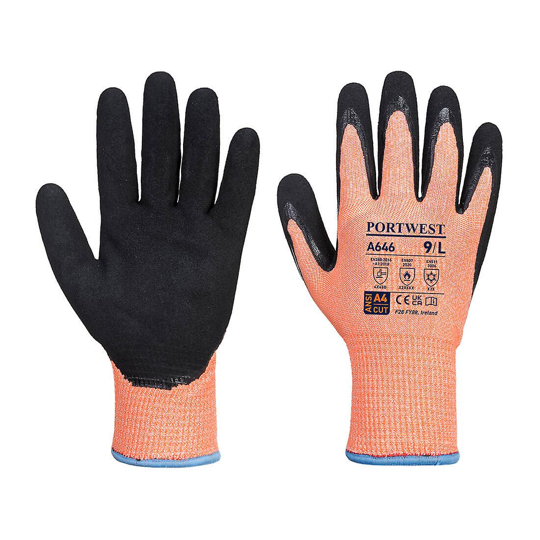 Portwest A646 Vis-tex Winter Cut Resistant Nitrile Gloves