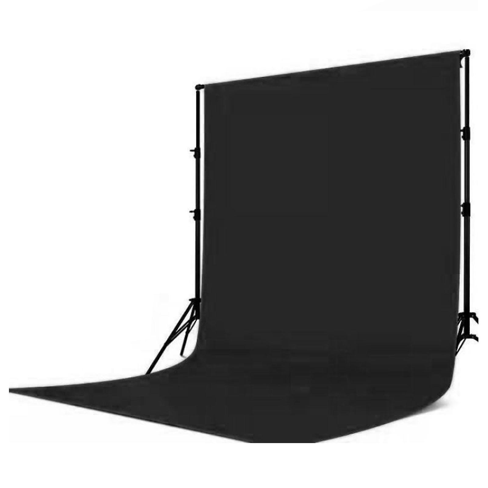 3x2m Black Polyester Photography Backdrop for Studio Portraits