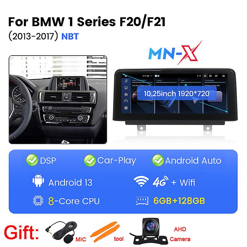 MN-X For BMW 1 2 Series F20 F21 F22 2013-2017 10.25 Car Intelligent System Video Player Android Auto Carplay 6G+128G DSP