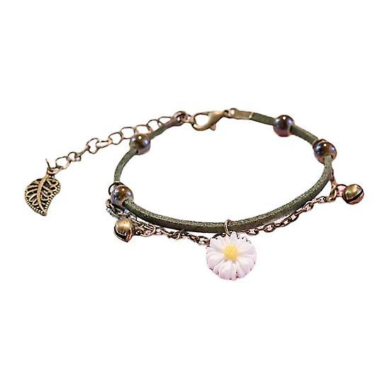 Stylish Bangle Double Layer Ladies Floral Pendant