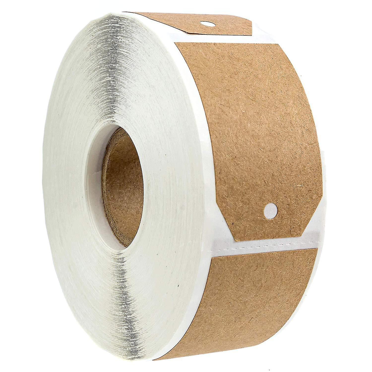 Natural Brown Kraft Gift Tag Stickers / 300 Labels Per Roll/permanent